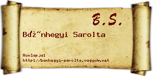 Bánhegyi Sarolta névjegykártya